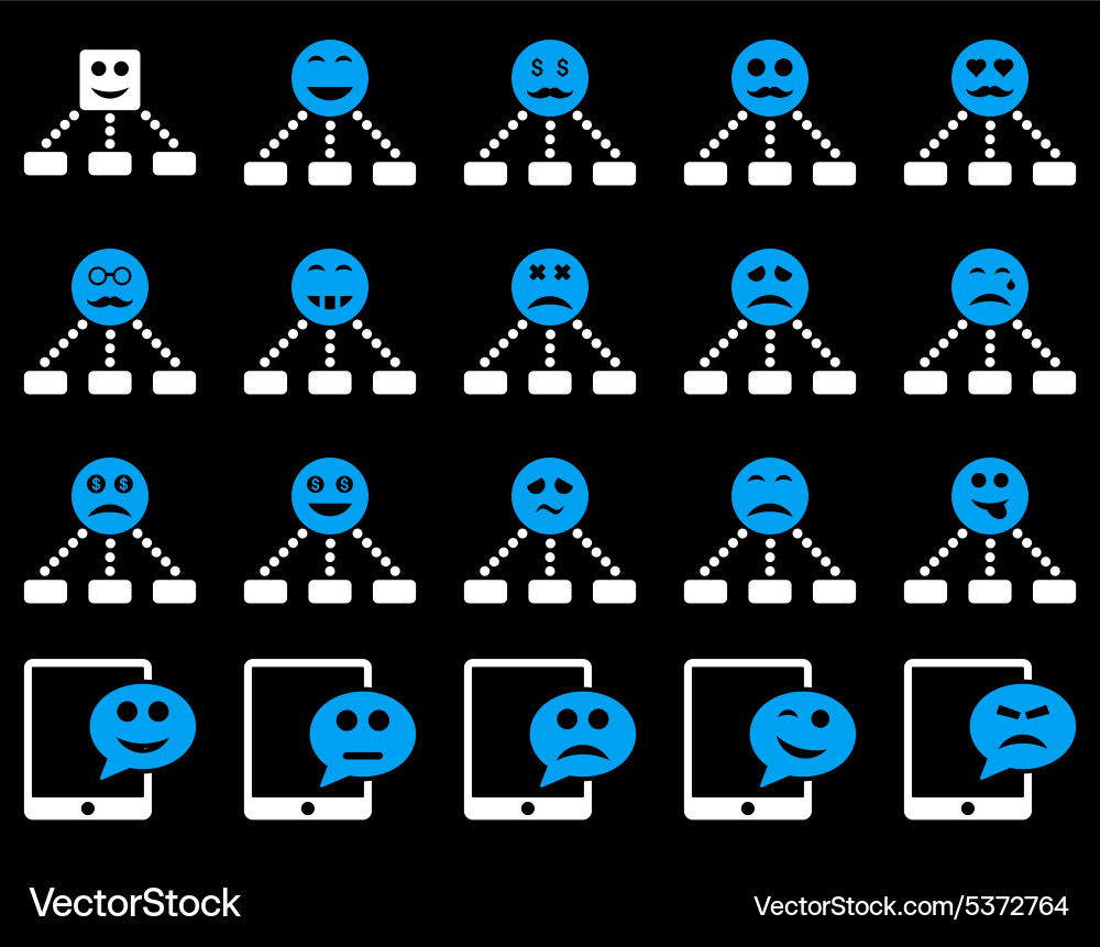 Emotion hierarchy and sms icons Vector Image