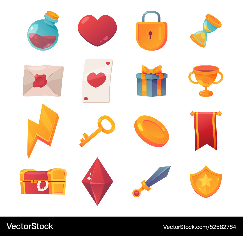 Game ui elements user interface Vector Image