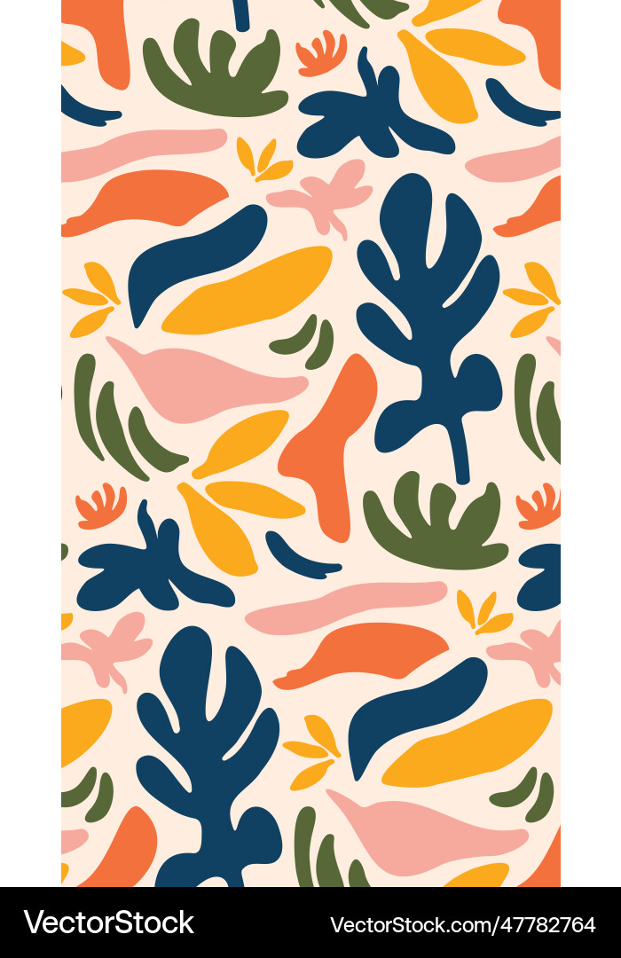 Hand drawn minimal abstract shapes pattern vector image