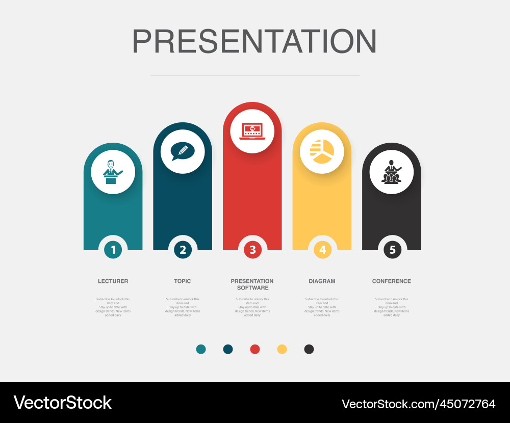 Lecturer topic presentation software diagram vector image