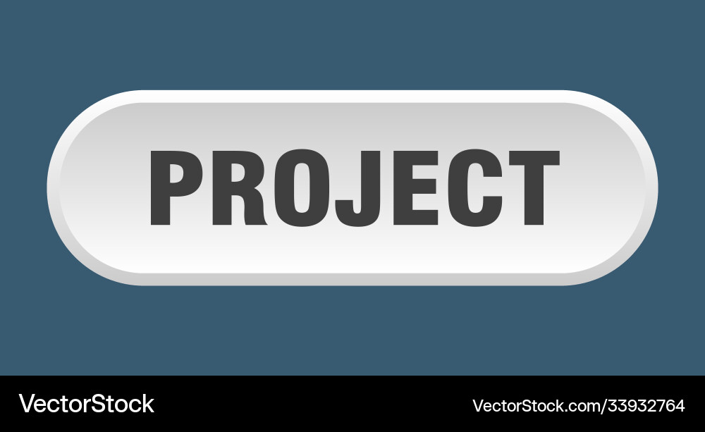 Project button rounded sign on white background vector image
