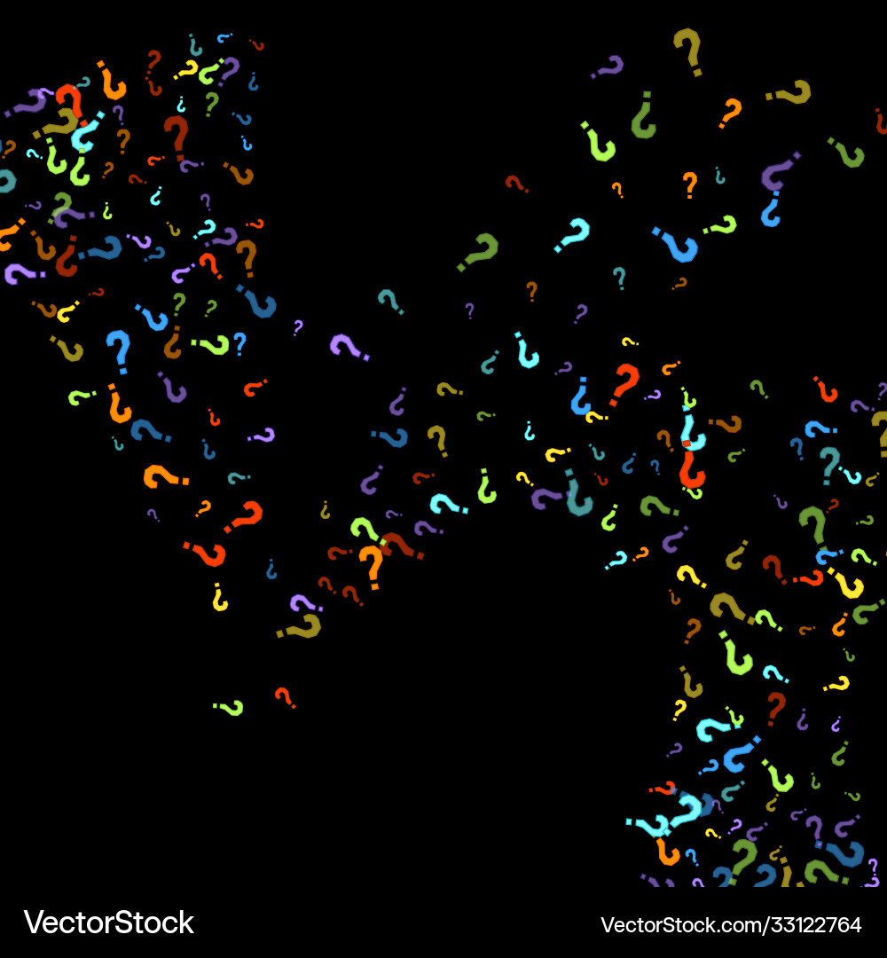 Question marks quiz doubt poll query public vector image