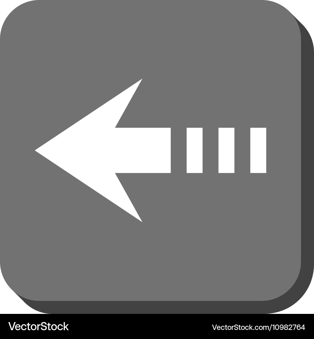 Send left rounded square icon vector image