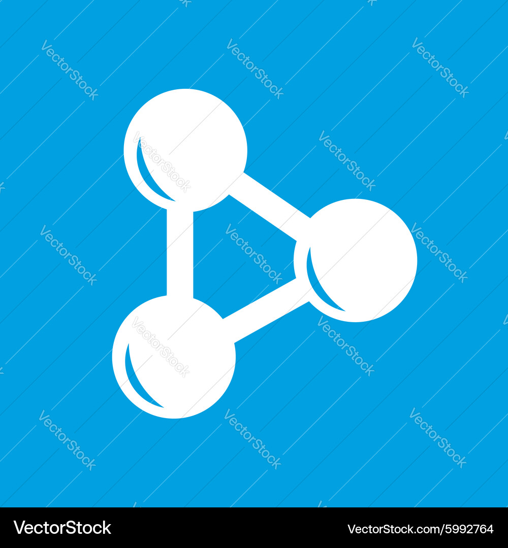 Triangle connection icon simple vector image