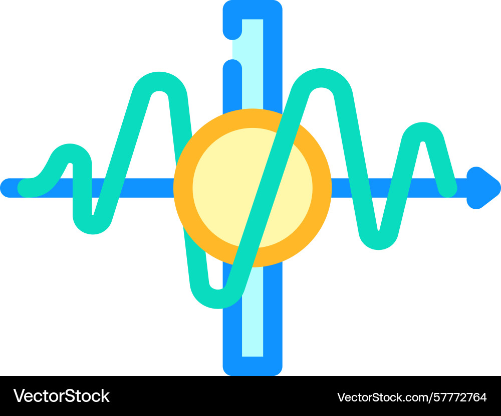 Tunneling quantum computer color icon Tunneling quantum computer color icon vector image