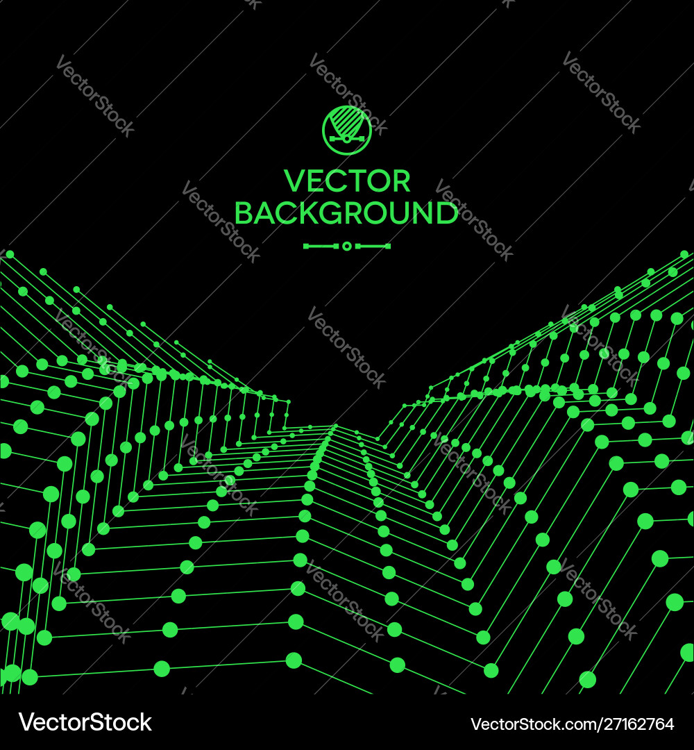 Wavy grid made connected dots Wavy grid made connected dots vector image