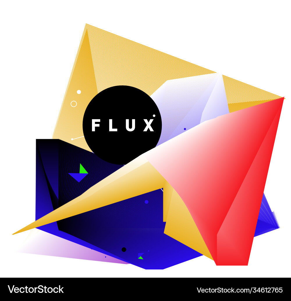 3d colorful wave background dynamic flux effect vector image