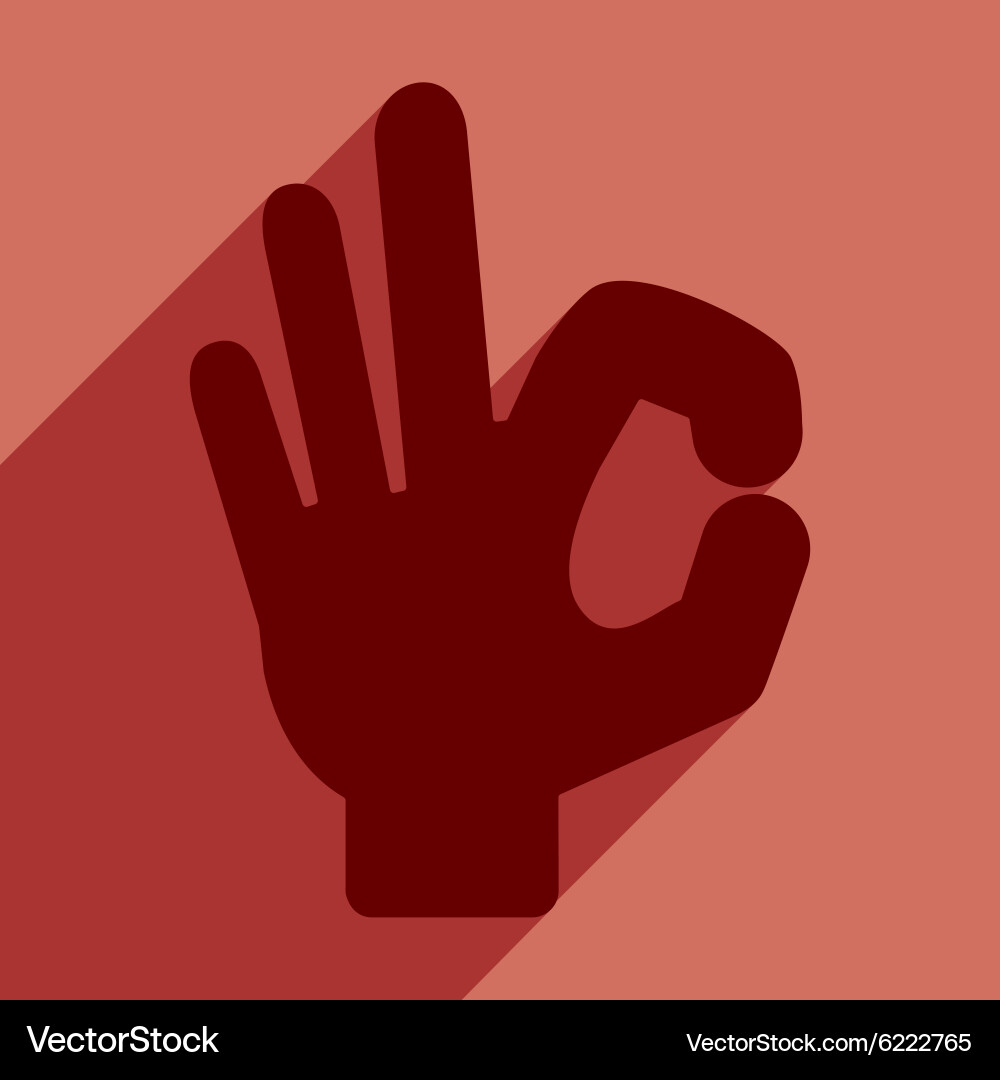 Flat with shadow icon and mobile application right vector image