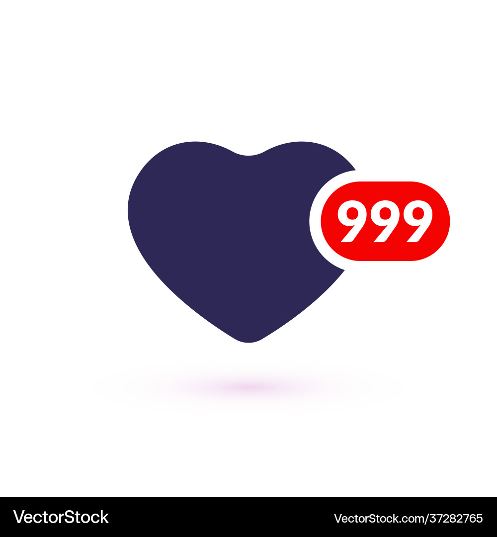 Like counter comment follower and notification Like counter comment follower and notification vector image