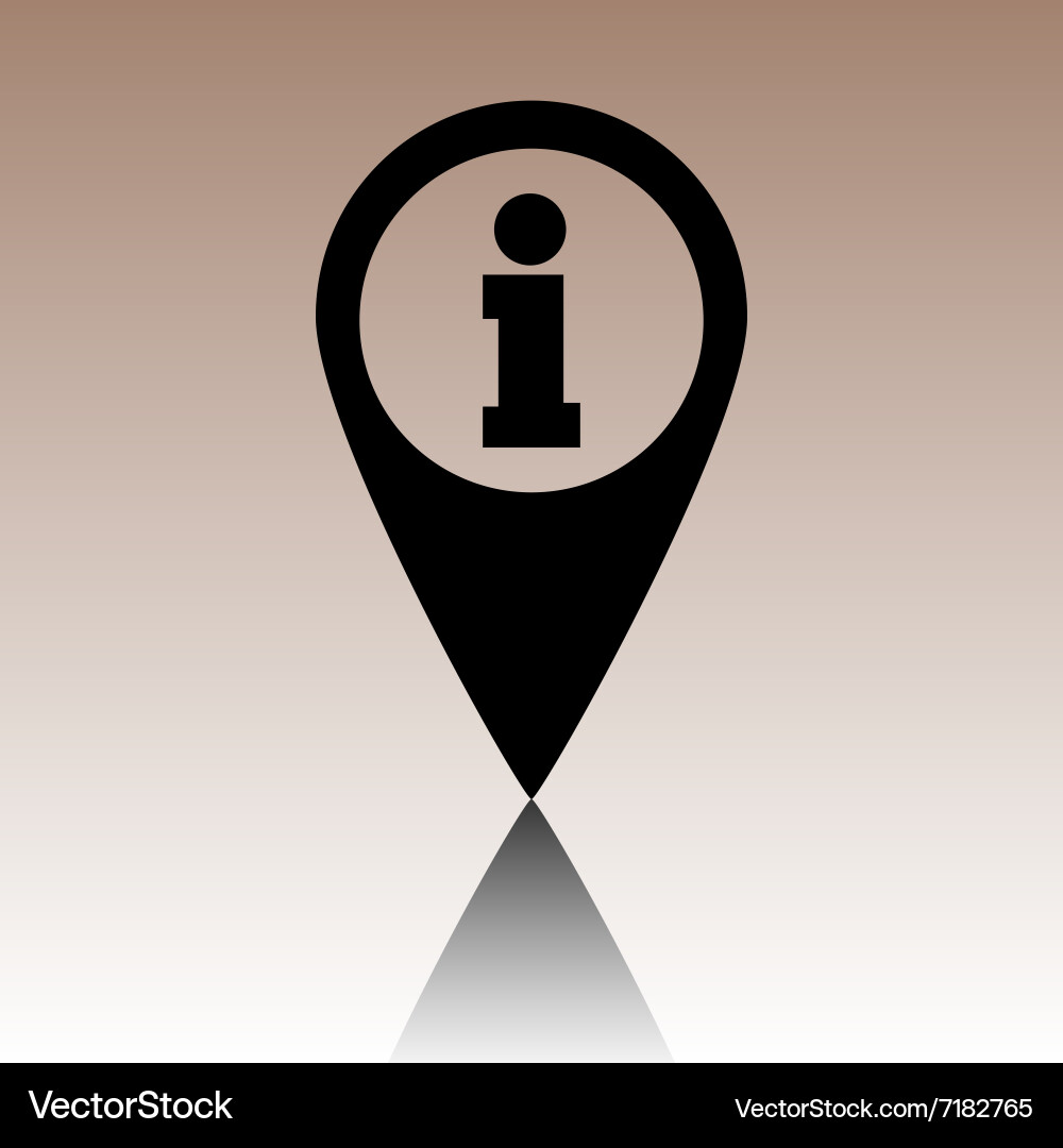 Map pointer with information icon vector image
