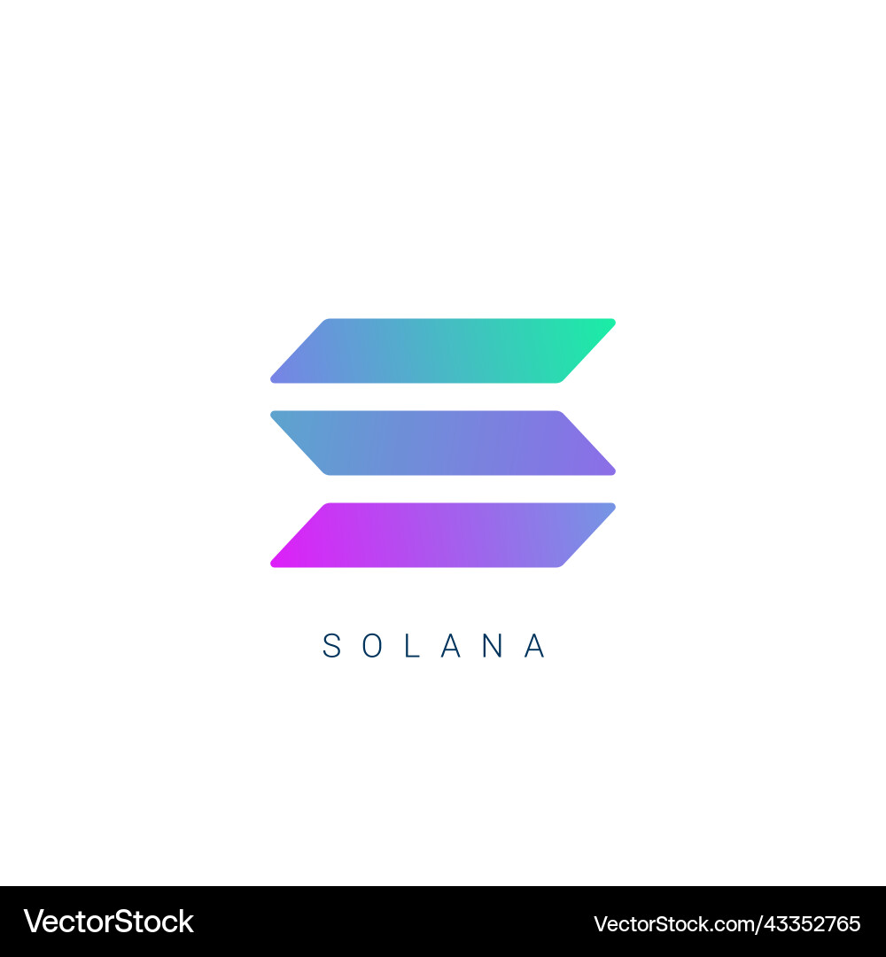Solana logo coin icon isolated – Royalty-Free Vector | VectorStock