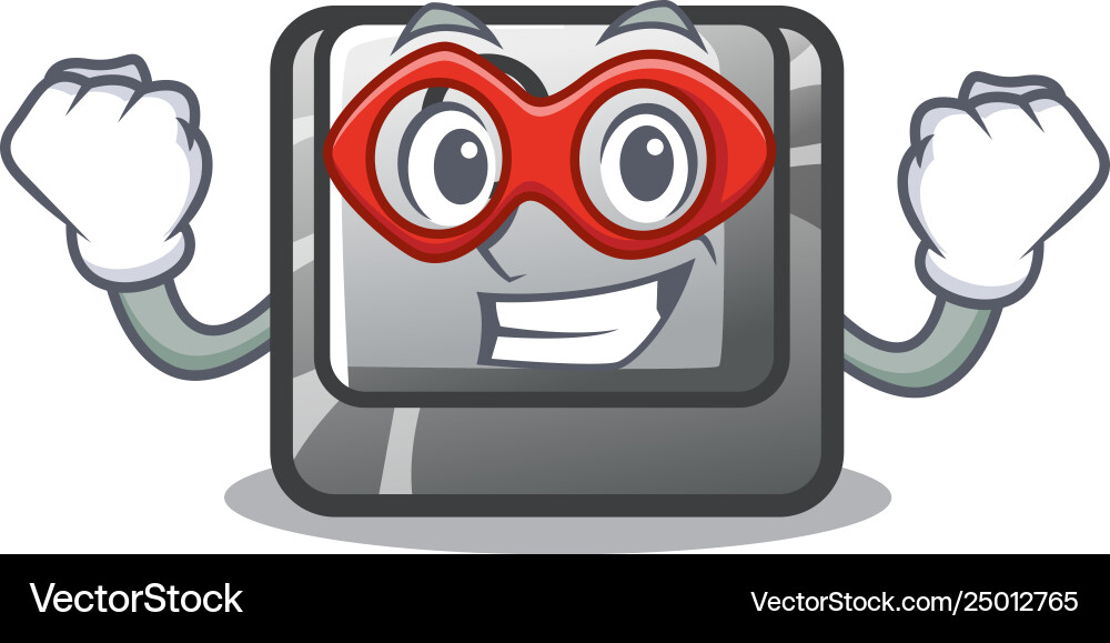 Super hero button o on a game character Vector Image
