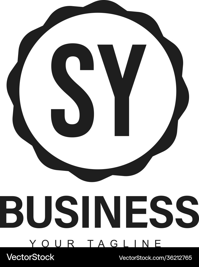 Sy initial a logo design with abstract style Sy initial a logo design with abstract style vector image