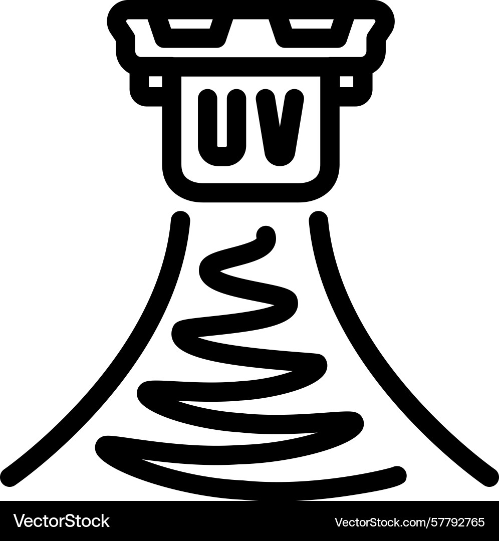Uv light sensor module line icon vector image