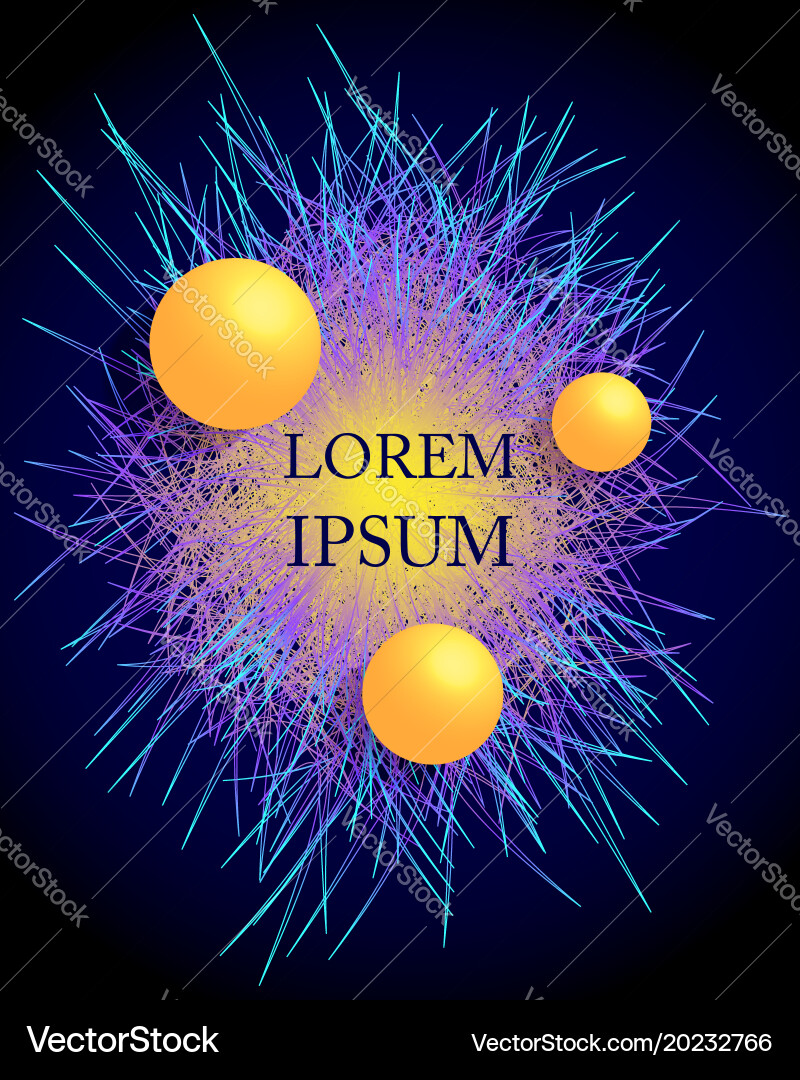 Abstract lines and 3d balls Vector Image