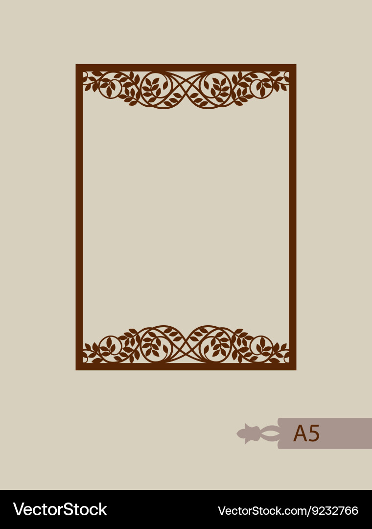 Abstract square frame with swirls vector image