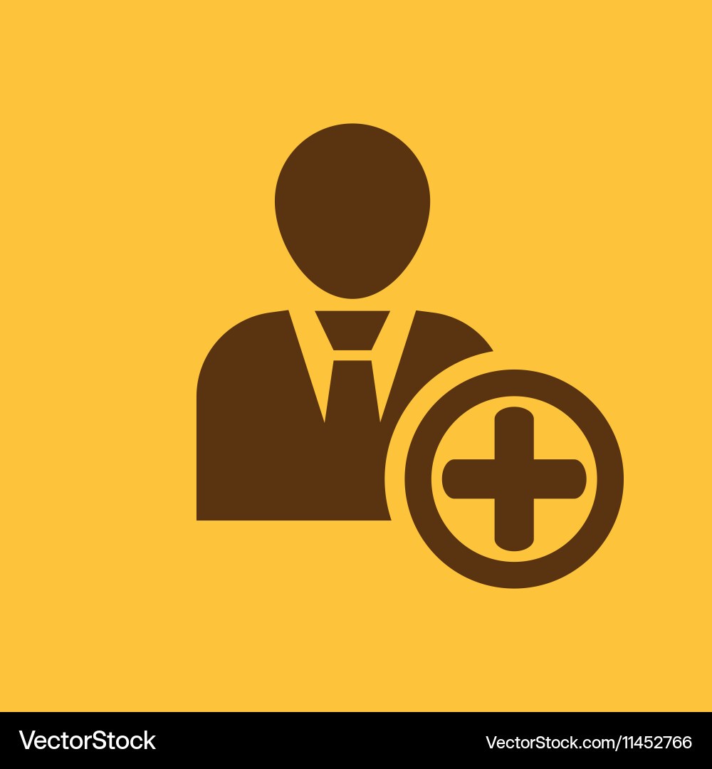 Add user icon friend and avatar symbol vector image