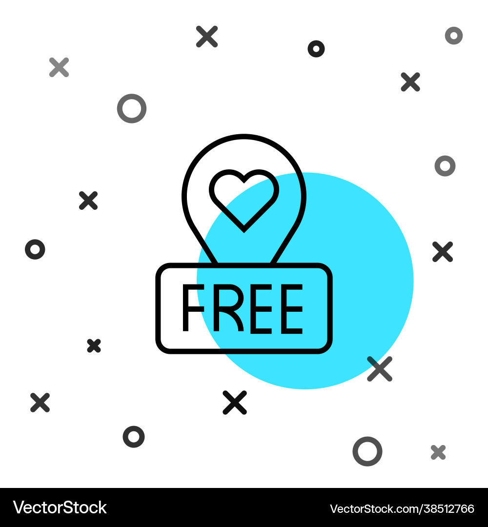 Black line map pointer with heart icon isolated Black line map pointer with heart icon isolated vector image