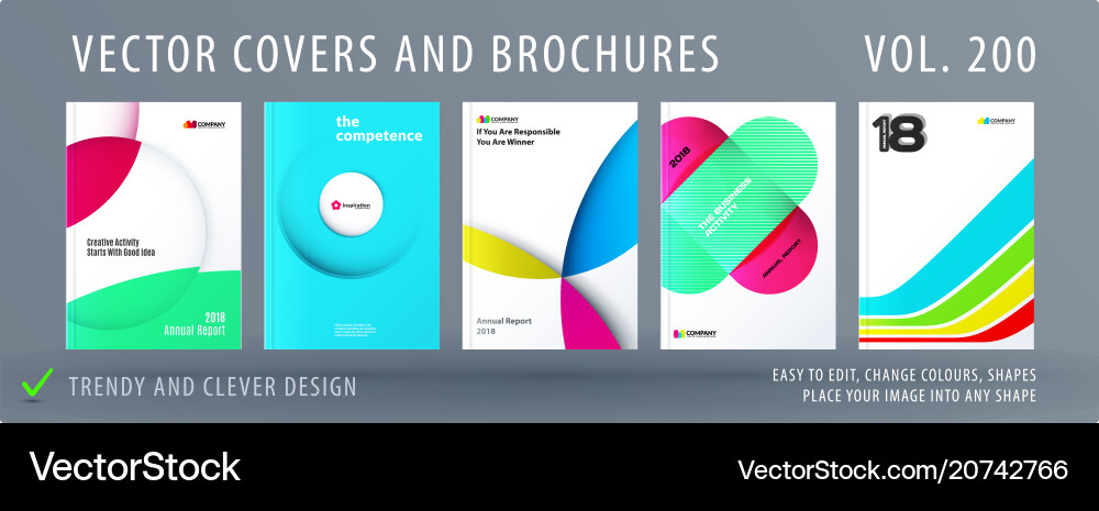 Design set colourful abstract templates Design set colourful abstract templates vector image