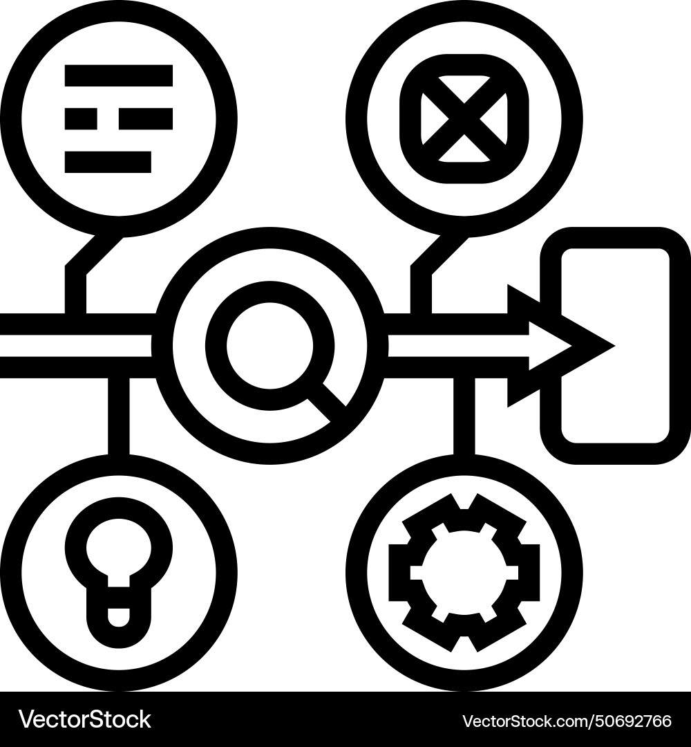 Design sprint ux ui line icon Design sprint ux ui line icon vector image