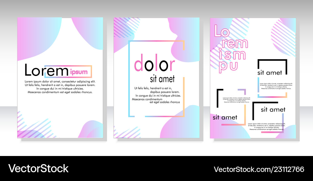 Dynamic style banner design set with fluid Dynamic style banner design set with fluid vector image