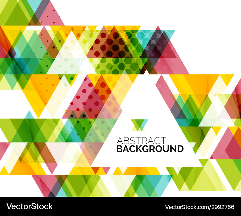 Geometric Triangle Abstract Background Vector Image