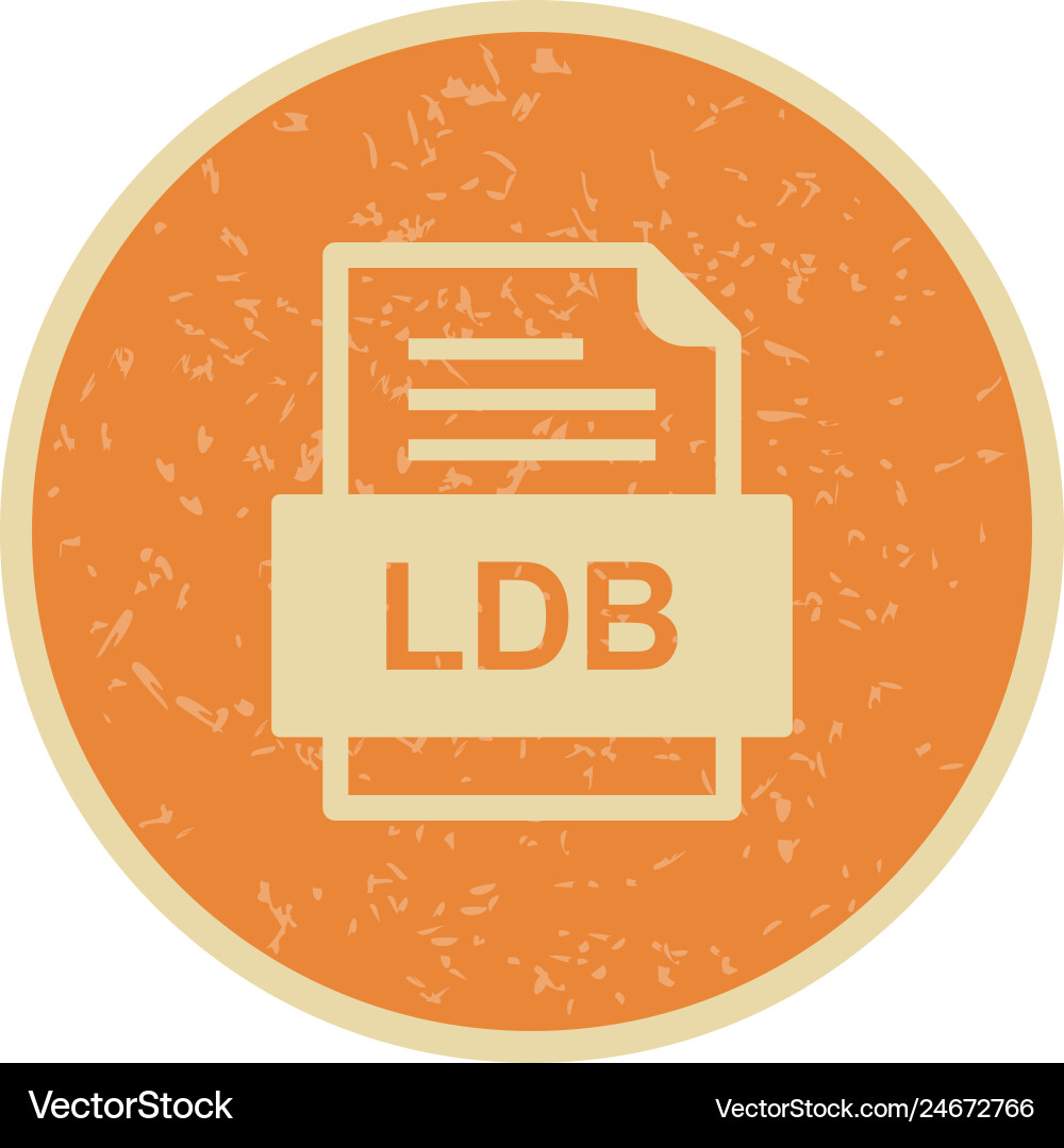 Ldb file document icon Vector Image