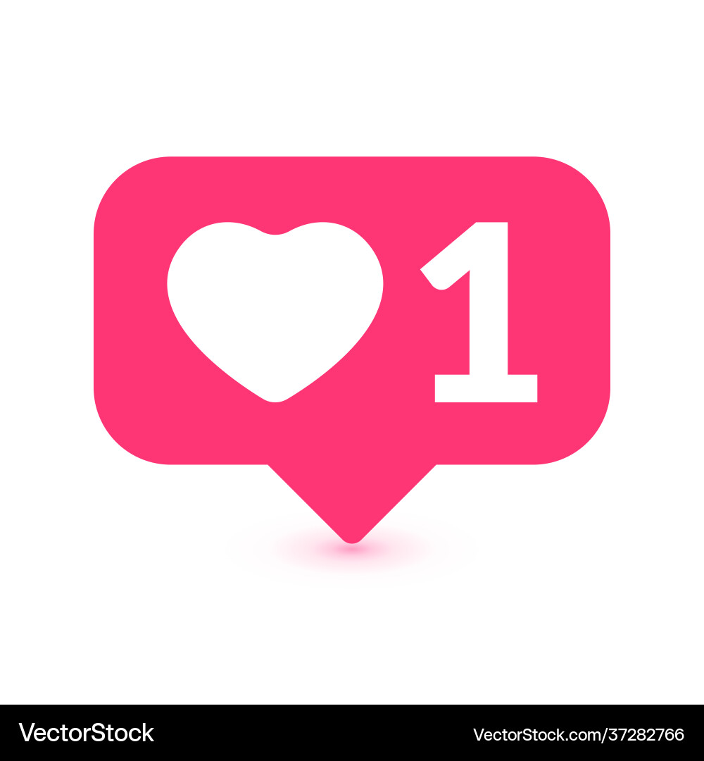 Like counter comment follower and notification vector image