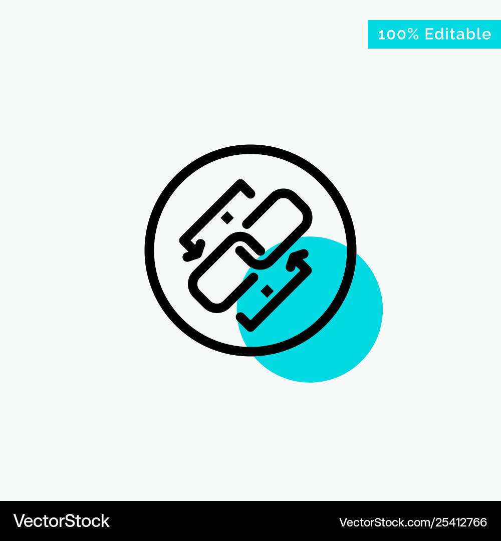 Link chain url connection turquoise Link chain url connection turquoise vector image