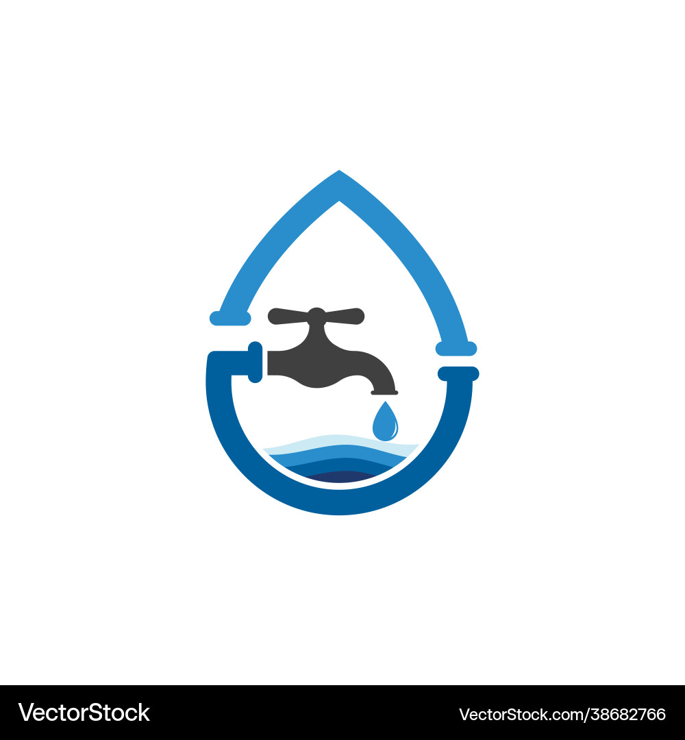Plumbing Pipe Icon Set vector image