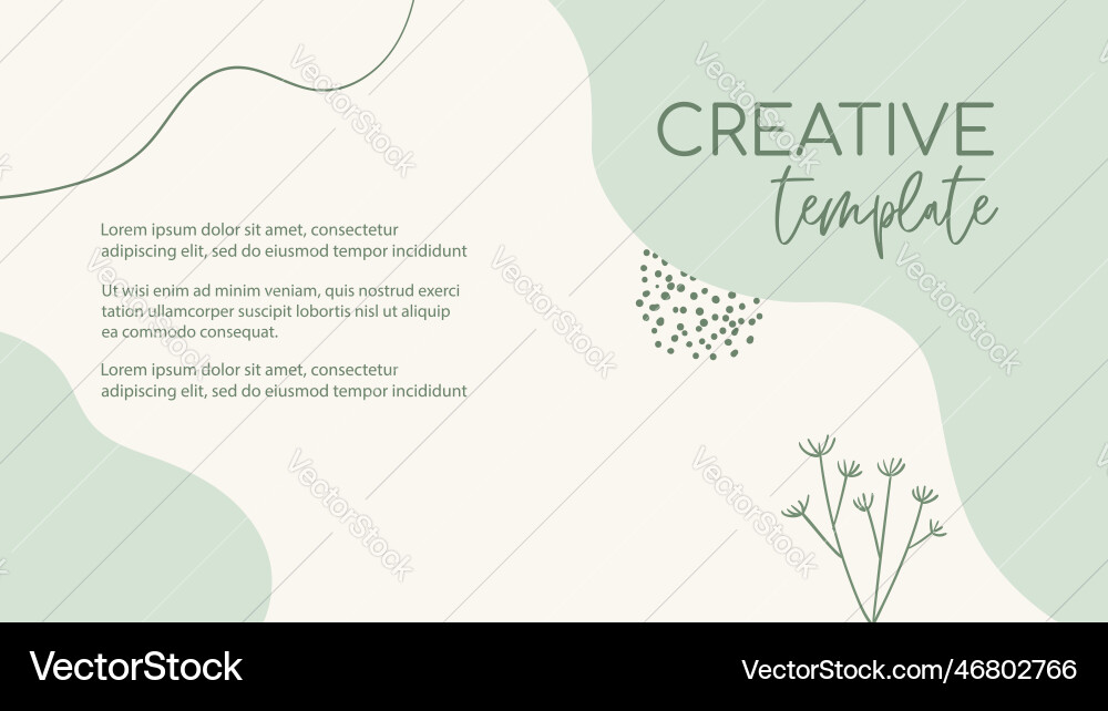 Presentation organic creative template natural Presentation organic creative template natural vector image