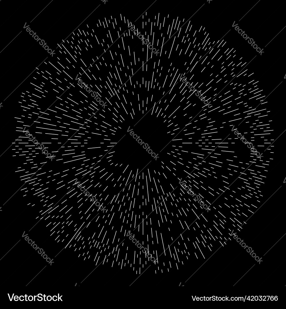 Random radial circular lines abstract geometric Vector Image