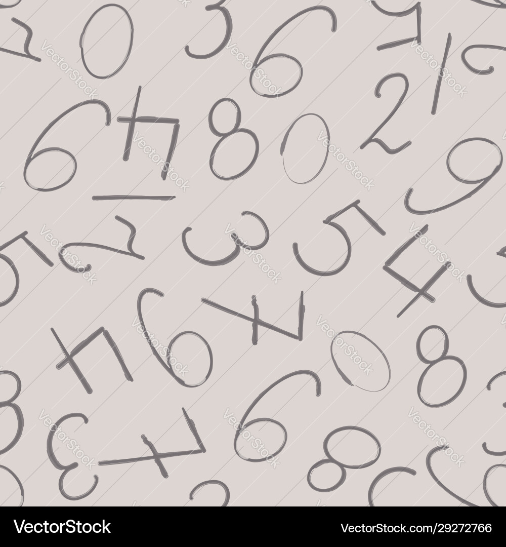 Repeat seamless numbers pattern print Repeat seamless numbers pattern print vector image