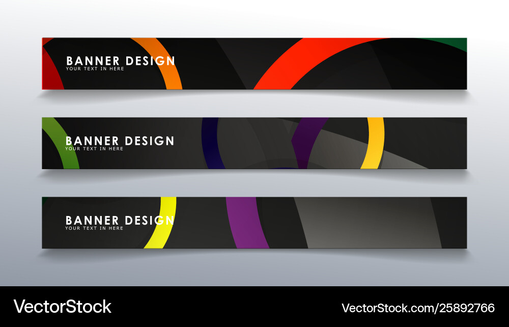 Set rectangular banner with a circle background Set rectangular banner with a circle background vector image
