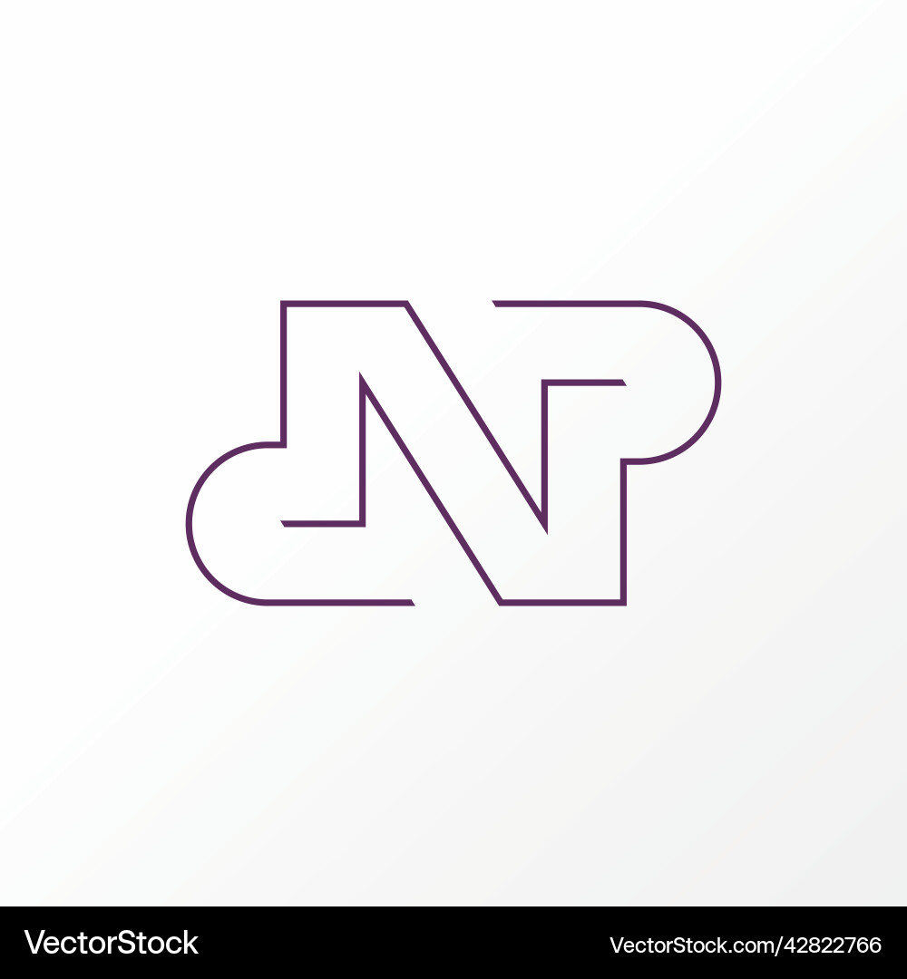 Simple letter dnp line thin font pattern backwards Simple letter dnp line thin font pattern backwards Vector Image