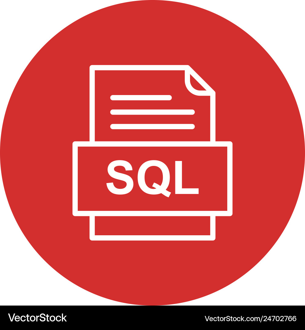Sql file document icon Vector Image