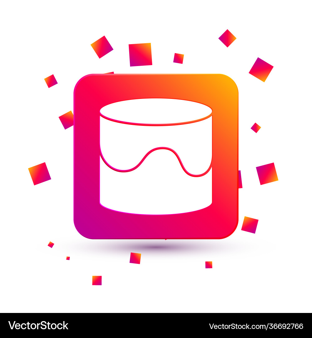 White cake icon isolated on background Vector Image
