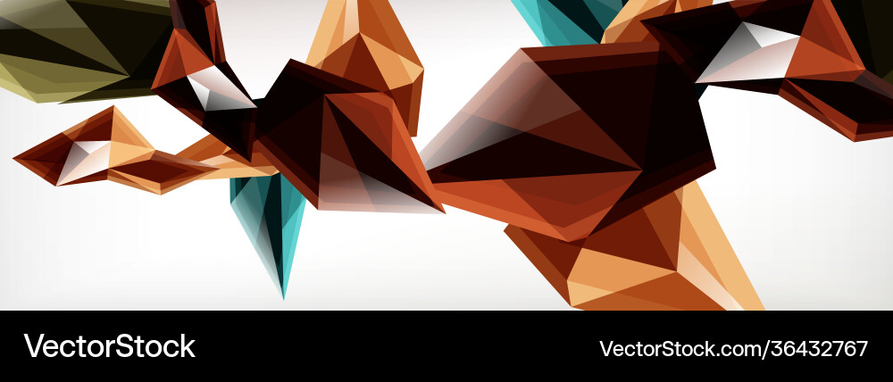 3d triangles and pyramids abstract Vector Image