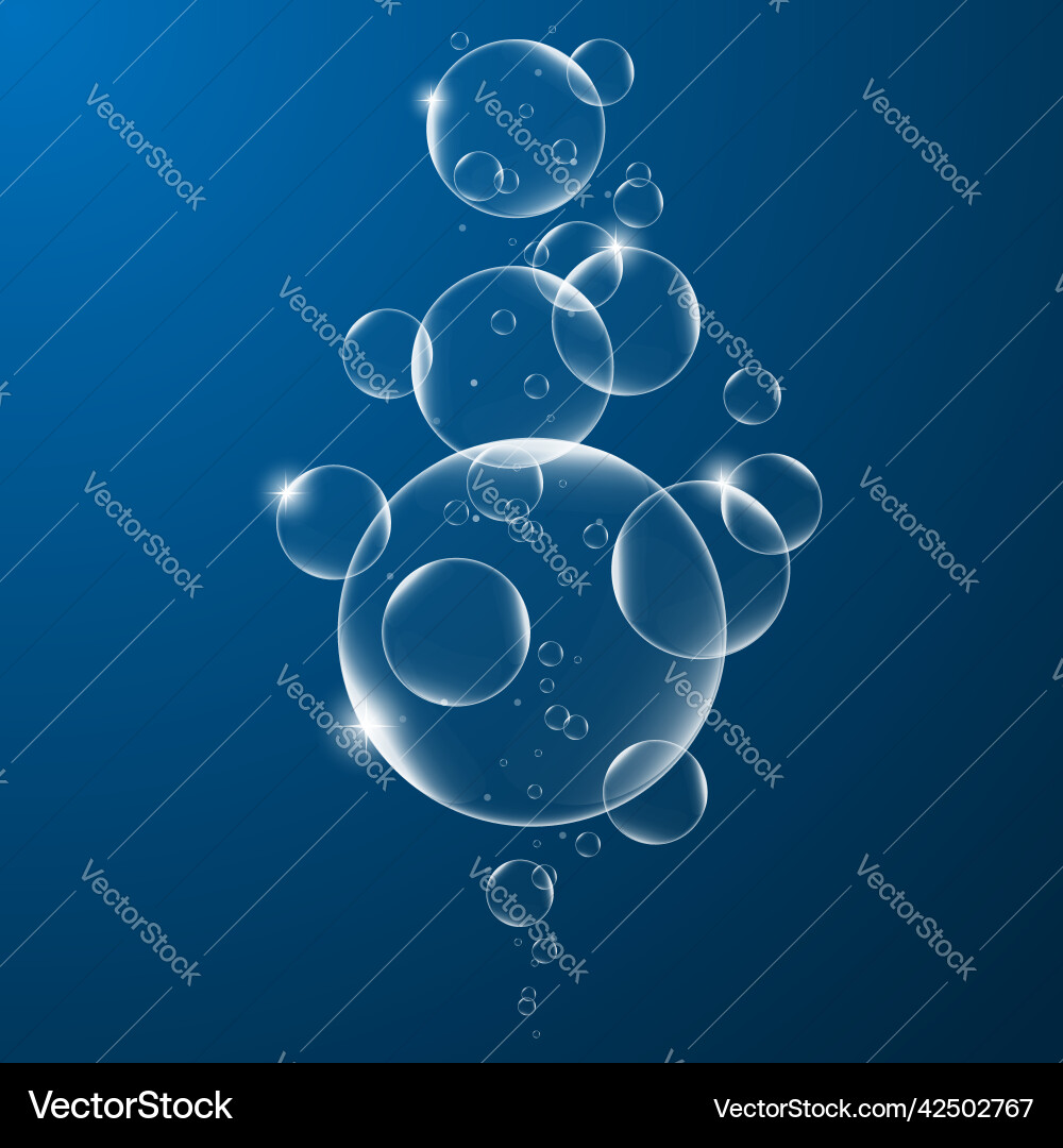 Abstract background with soap bubbles on dark Abstract background with soap bubbles on dark Vector Image