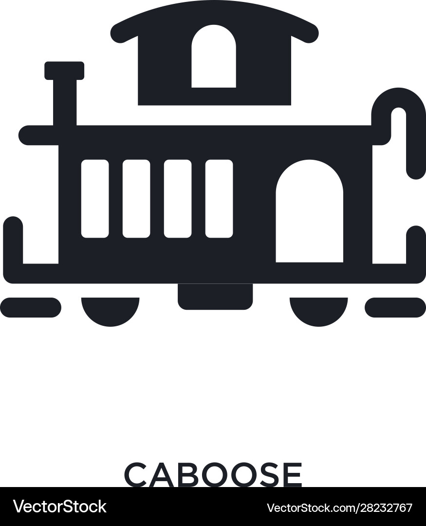 Black caboose isolated icon simple element from Black caboose isolated icon simple element from Vector Image