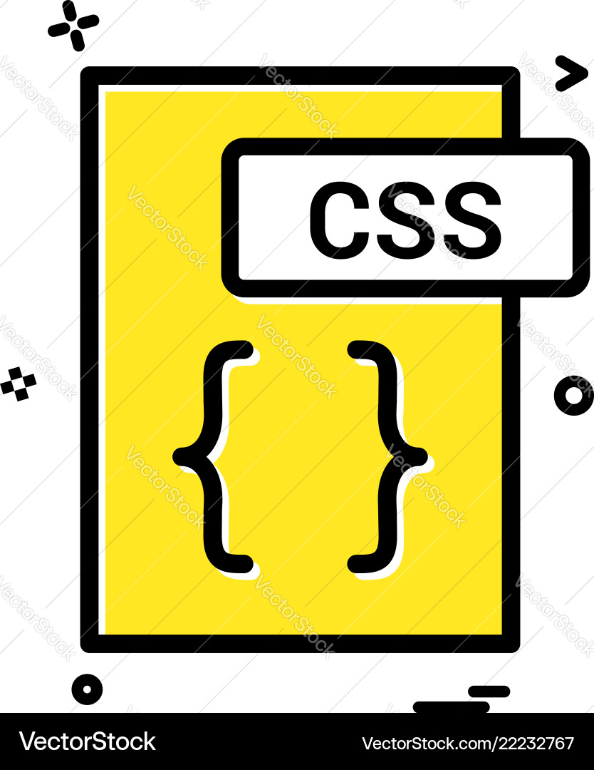 Css file format icon design Css file format icon design vector image