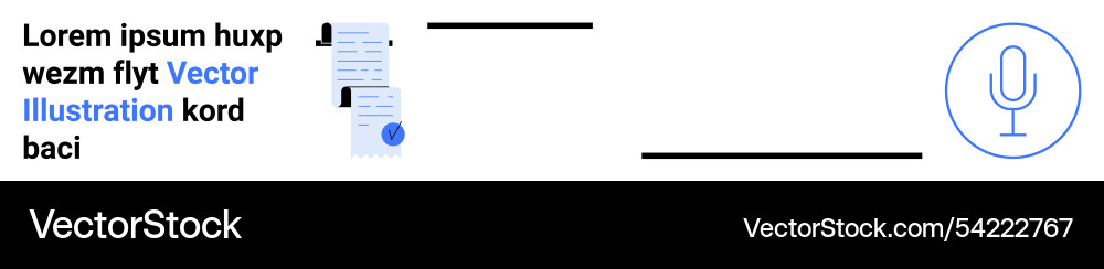 Digital documents and voice search integration Digital documents and voice search integration vector image