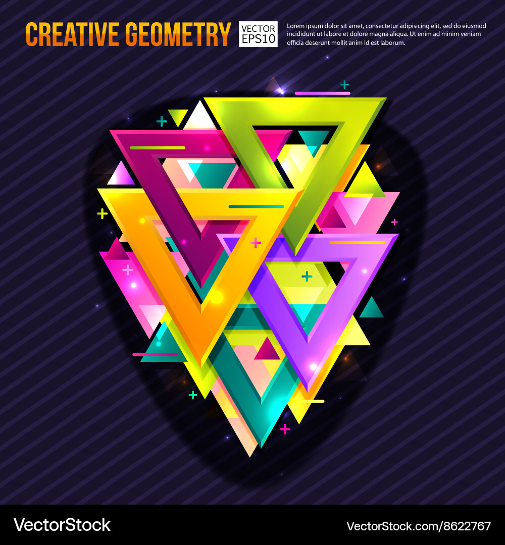 Dynamic Geometric Light Effect Background vector image