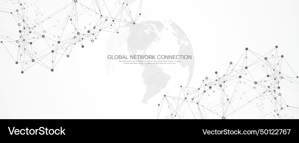 Global Network Connection Abstract vector image