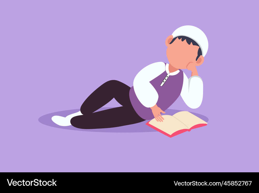 Graphic flat design drawing arabian little baby Graphic flat design drawing arabian little baby vector image