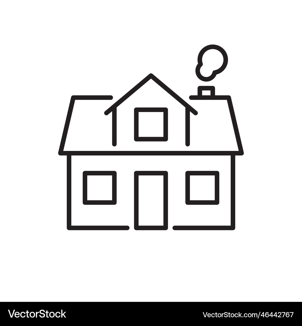 House line icon on white Vector Image