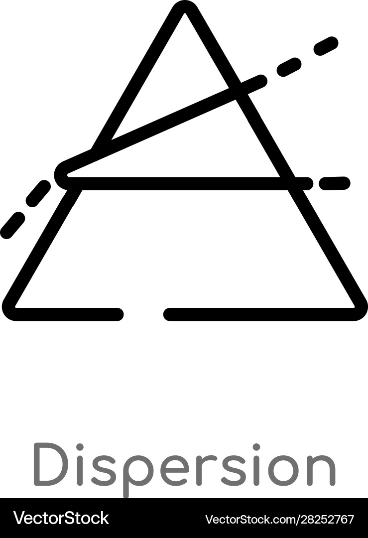 Outline dispersion icon isolated black simple Outline dispersion icon isolated black simple vector image