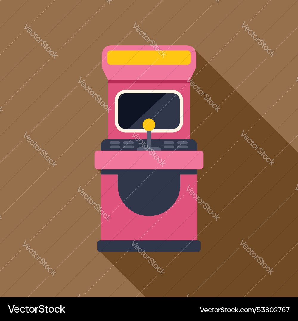 Pink arcade game machine with joystick and buttons Pink arcade game machine with joystick and buttons vector image