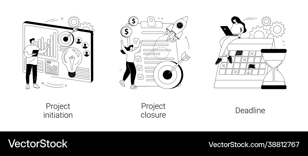 Project lifecycle abstract concept vector image