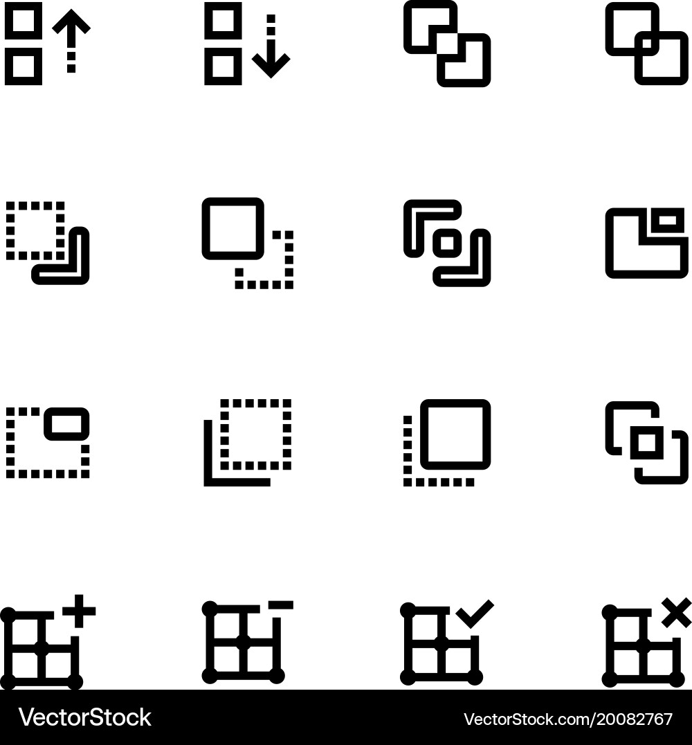 Set of design action icons Vector Image